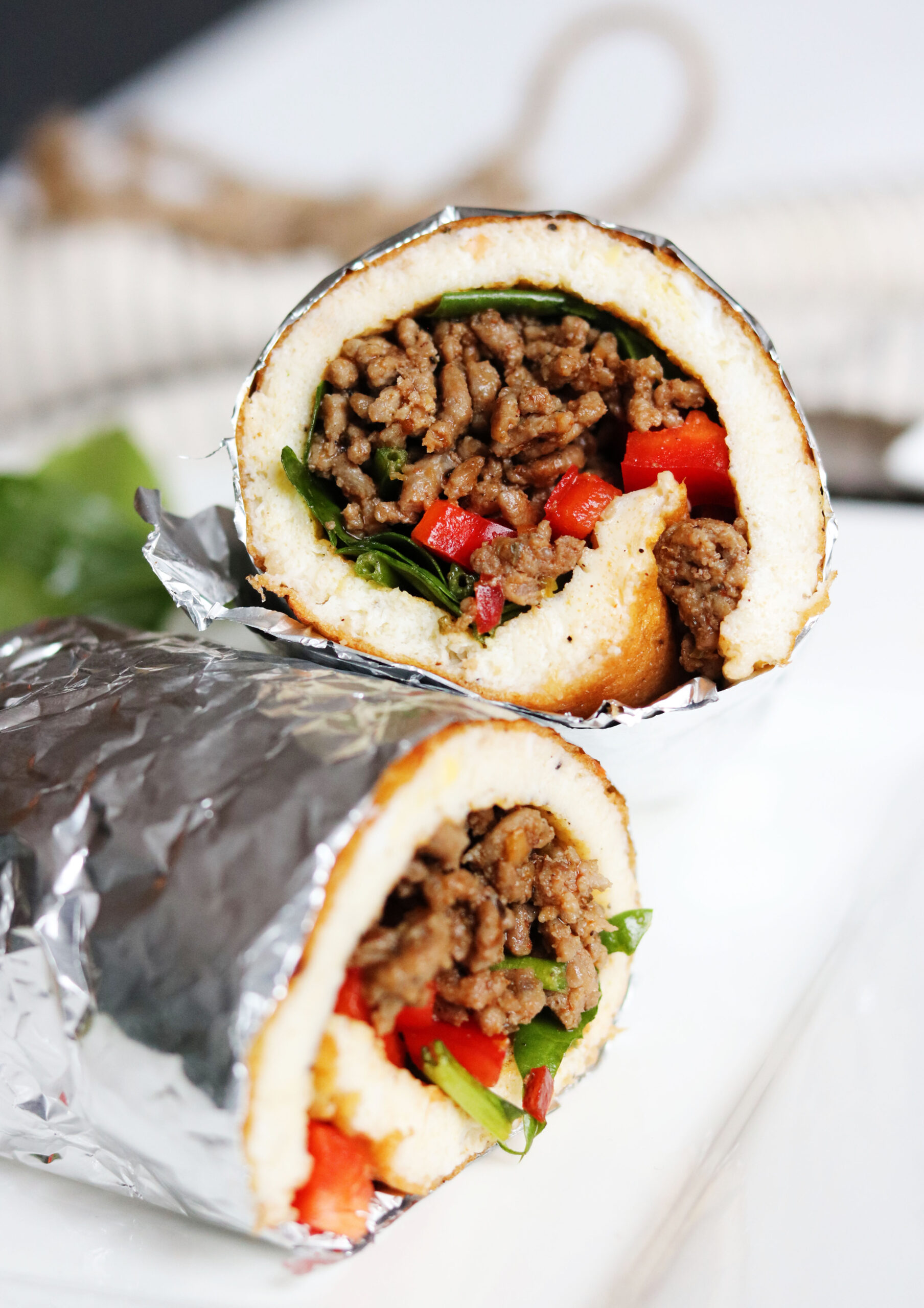 High Protein Mexican Egg Rolls