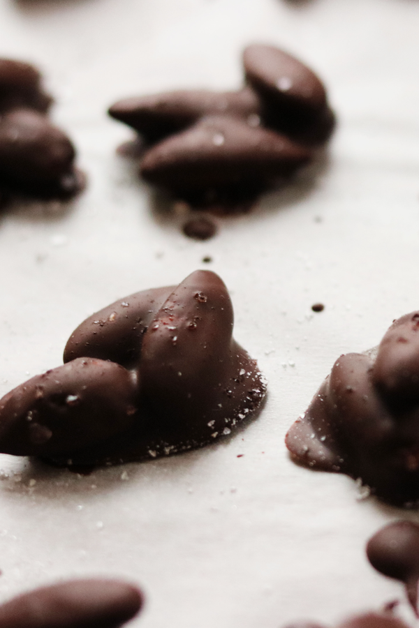 Chocolate nut clusters